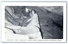 c1940s Among The Rocks Sixty Feet Under Seneca Caverns Bellevue Ohio OH Postcard picture