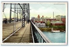 c1920 Little Rock Arkansas Free Bridge Exterior View River Lake Vintage Postcard picture