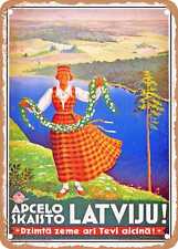 METAL SIGN - 1934 Traveling through beautiful Latvia Vintage Ad picture