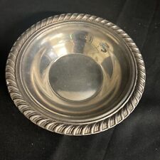 VTG WM Rogers Silverplate Small Serving Bowls Rope edge design picture