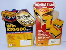 2 Vintage Kodak Film Store Display Advertising 1988 Olympics Cardboard Standing picture