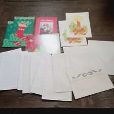 Vintage lot of 6 Christmas Cards and envelopes picture