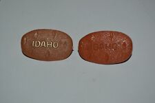 Vintage Plastic Brown IDAHO Potato Shaped Pin Lot of 2 Rare picture
