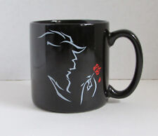 VINTAGE Disney Beauty And The Beast Broadway Musical Black Coffee Mug Applause picture