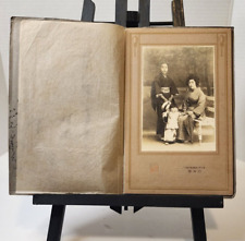 ANTIQUE CABINET CARD PHOTO 2 JAPANESE/CHINESE WOMEN AND SMALL CHILD EARLY 1900's picture