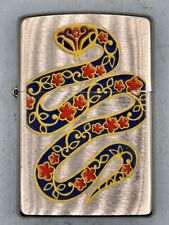 Vintage 2013 Year Of The Snake Chrome Zippo Lighter picture