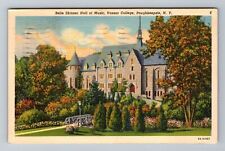 Poughkeepsie NY-New York, Belle Skinner Hall Of Music, Vintage c1944 Postcard picture