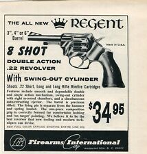 1967 small Print Ad of Firearms International FI Regent Revolver picture