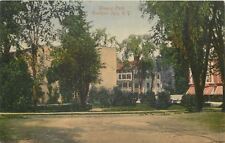 Ballston Spa New York~Wiswall Park~Shops~Candy Stripe Awnings~Inn Porch~1916 picture