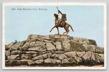 Cody Wyoming Cody Memorial White Border Postcard picture