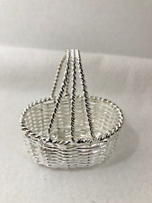 Vintage The Hartford Silver Plated Miniature Basket Figurine With Box picture