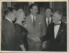 1957 Press Photo John Roosevelt with colleagues at Albany, New York event picture