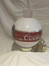 VINTAGE 1981 COORS BEER GLOBE WALL SCONCE WATERFALL LIGHT PLASTIC picture