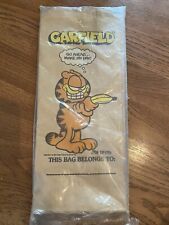 Vtg 1978 Garfield Cat Paper Lunch Bags Jim Davis Cartoon Go Ahead Make My Day picture