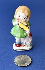 🎻OCCUPIED JAPAN Little Girl Violin Figurine Hand Painted Signed 2-5/8.” IRISH picture