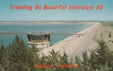 Kingsley Dam Bridge Lake River Road Ogallala Nebraska NE Vintage Postcard picture