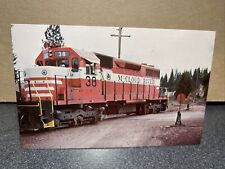 McCloud River Railroad Companies Unit#38 E. M. D. SD-38 Locomotive CA Postcar￼￼d picture
