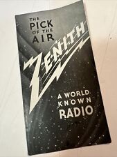 1930 ZENITH  CHALLENGER The Pick Of The Air BROCHURE Tombstone Floor AUTO Radios picture