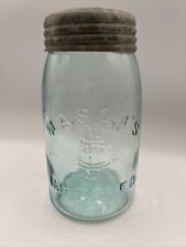 Rare Mason's Cjf Improved Clyde NY On Back Of Jar Qt. Size picture