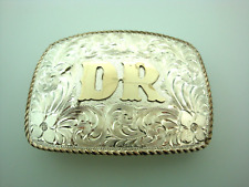 1/10 10k sterling silver custom belt buckle 99g picture