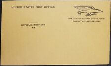 Vintage United States Post Office Official Business Cover Envelope Eagle Graphic picture