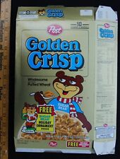 [ 1993 Post GOLDEN CRISP Cereal Box - Sugar Bear Christmas Santa Figure Promo ] picture