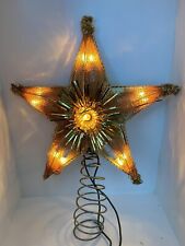 Vintage JAPAN Christmas 1950's-70's Illuminated Tree Top Topper Star Working picture