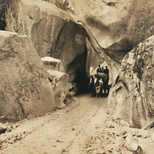 California Rock Tunnel Horses RPPC Postcard c1910 Real Photo Carriage Road A1846 picture