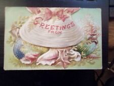 Forrest Illinois~Seashell Foldout-Greeting~Brightly Colored~NICE Glittered Font picture
