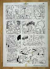 TINY TOONS original comic art VEGETARIAN T-REX DINOSAUR 1995 SOCCER BUSTER BUNNY picture