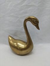 Vintage Mid Century Brass Swan Figurine 6