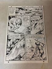 ANTHRO #5 original art 1969, LART FISHING STALKED BY GRIZZLY BEAR, HOWIE POST picture