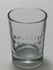Bulleit Bourbon Rye Frontier Whiskey Oval Heavyweight Glass 4 Inches Tall picture