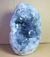 8.98lb Natural Gorgeous Blue Celestite Egg Geode Quartz Crystal Reiki Healing picture