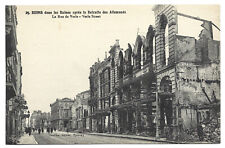 France REIMS Ruins Vesle Street WWI After German Retreat Vintage Postcard picture