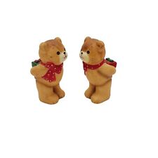 Lucy &  Me Lucy Christmas Teddy Bears W/ Presents 2pc Ceramic Holidays VTG picture