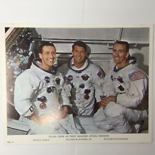 vintage NASA 1st Litography Prime Crew of 1st Manned Apollo 1968 picture