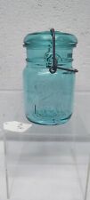 Vintage Ball IDEAL MASON Jar Blue Pint Canning Jar w/ Wire Bailer - Bicentennial picture