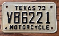 1973 Texas Motorcycle License Plate picture