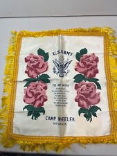 WWII Sweetheart Pillow  US Army Wife Camp Wheeler Georgia picture