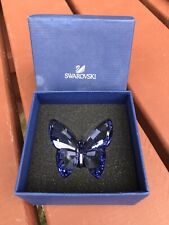SWAROVSKI RARE CRYSTAL FIGURINE BUTTERFLY BLUE WITH BOX MINT CONDITION picture