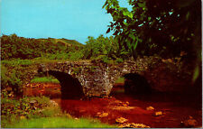 Vtg Old Spanish Bridge on Bull Cart Trail to Umatic Agat Guam Chomre Postcard picture
