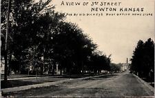 Postcard View of 3rd Street in Newton, Kansas picture