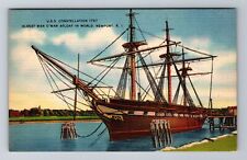 Newport RI-Rhode Island, USS Constellation 1797, Ship, Vintage Souvenir Postcard picture