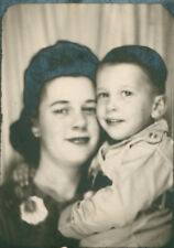 1940's WWII USAAF PFC Herb Braynard's Photo Booth wife Marjorie  & son Gary picture