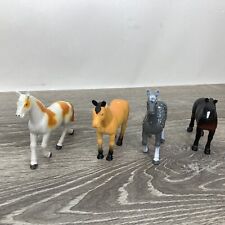 Vtg Funrise 1988 Hard Rubber Collectible Toy Horse Figures 4pc Lot picture