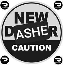 2ct New Dasher Car Sticker Laminated Self Adhesive Water Resistant B/W 4x4