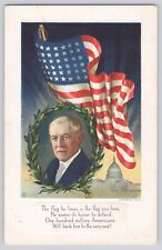 Postcard United States President Patriotic American Flag White House Quote picture