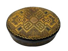 Antique (1910s) Italian Tooled Leather Snuff Box picture