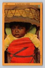 Baby In A Carrier, People, Antique, Vintage c1955 Souvenir Postcard picture